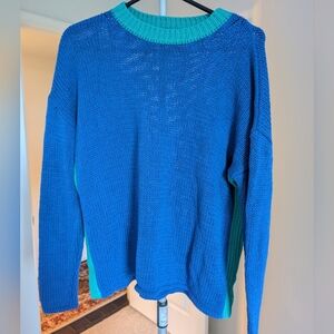 HIHO Blue and Green RELAXED Sweater